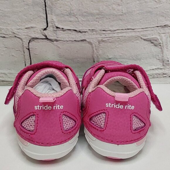 STRIDE RITE 'JAMIE' MEMORY FOAM SOFT~MOTION LEATHER SHOES SHIMMER PINK - Picture 4 of 16